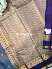 KANCHI CHECKS BUTTA BENTEX BORDER SAREE RAMA PURPLE