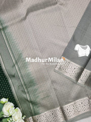 KANCHI MINI BUTTA SAREE GREEN GREY