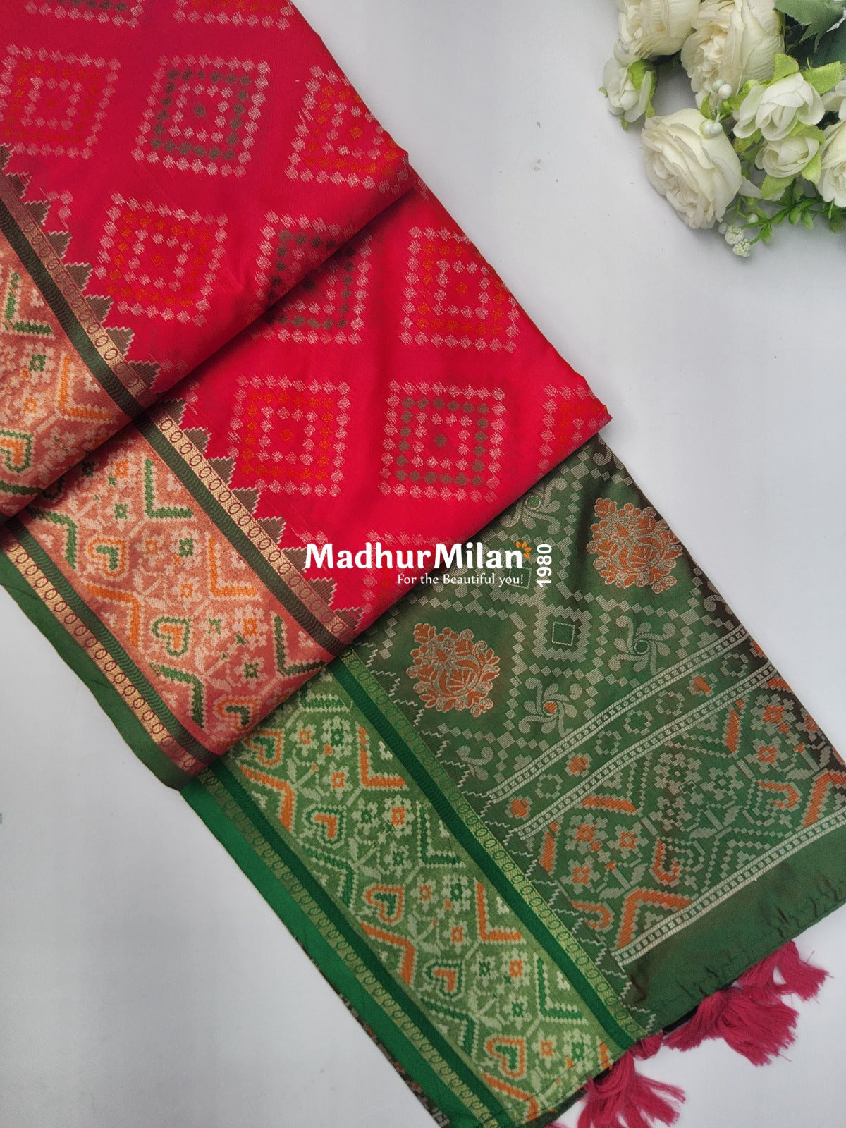 PATOLA SOFT SILK SAREE PINK