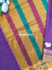 ILKAL ZIG ZAG SAREE PURPLE