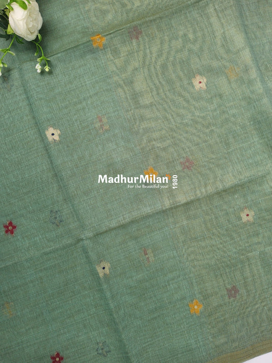 PEACOCK KOVAI COTTON SAREE GREEN