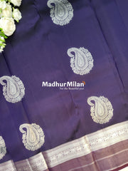 KANCHI BUTTA BORDER SAREE PURPLE WINE