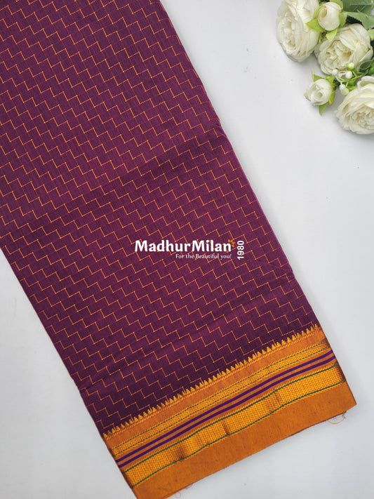 ILKAL ZIG ZAG SAREE PURPLE