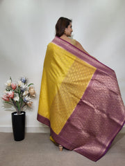 BANARASI COTTON LOOMS DUSTY YELLOW ONION