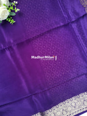 MAYA BANARASI RUSSIAN CREPE SAREE PURPLE
