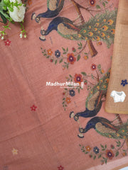PEACOCK KOVAI COTTON SAREE PEACH