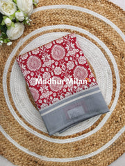 CHARCOAL BEAUTY SAREE RED BLACK