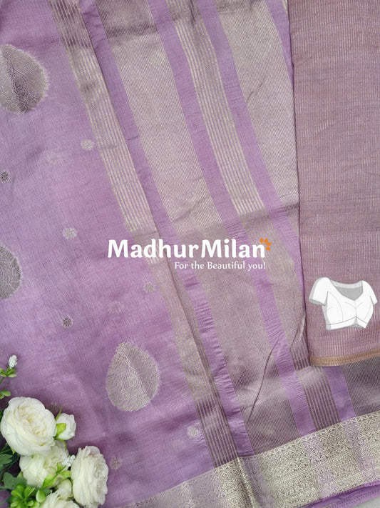 RESHAM SILK WEAVING SAREE LAVENDER