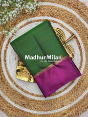 KANCHI PIN STRIPES PLAIN BOEDER GREEN MAGENTA