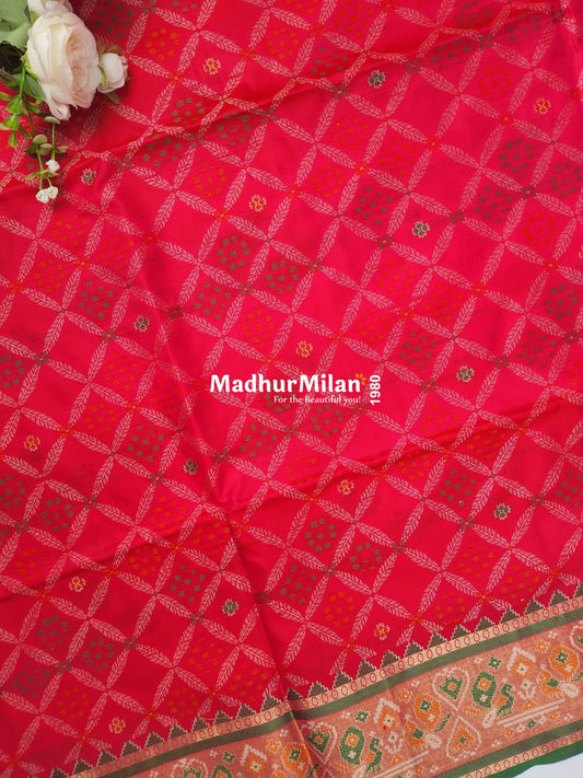 PATOLA SOFT SILK SAREE PINK