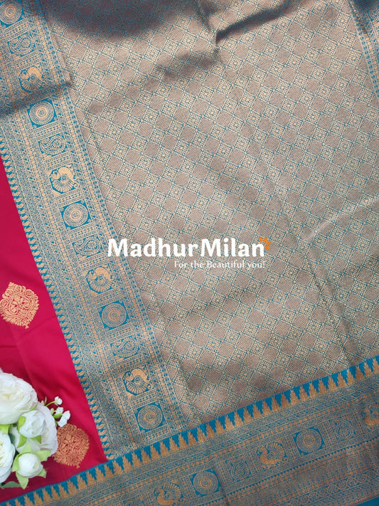ANANYA SILK SAREE PINK RAMA