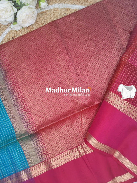 UPPADA SOFT SILK SAREE RAMA PINK