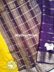 DISPUR SILK SAREE OLD GOLD PURPLE