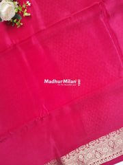 MAYA BANARASI RUSSIAN CREPE SAREE PINK