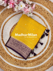 DISPUR SILK SAREE OLD GOLD PURPLE