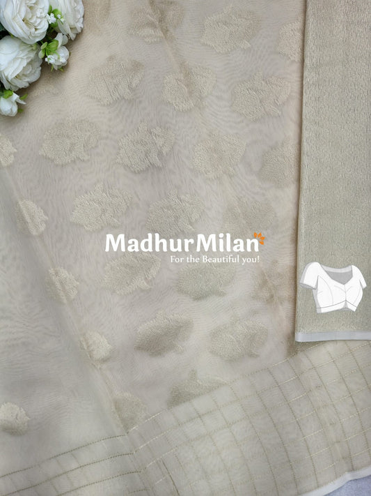 KOVAI SILK COTTON SAREE CREAM