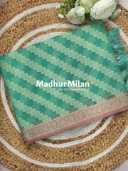 SWISS COTTON SAREE MINT GREEN