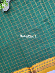 ILKAL BOX CHECKS SAREE GREEN