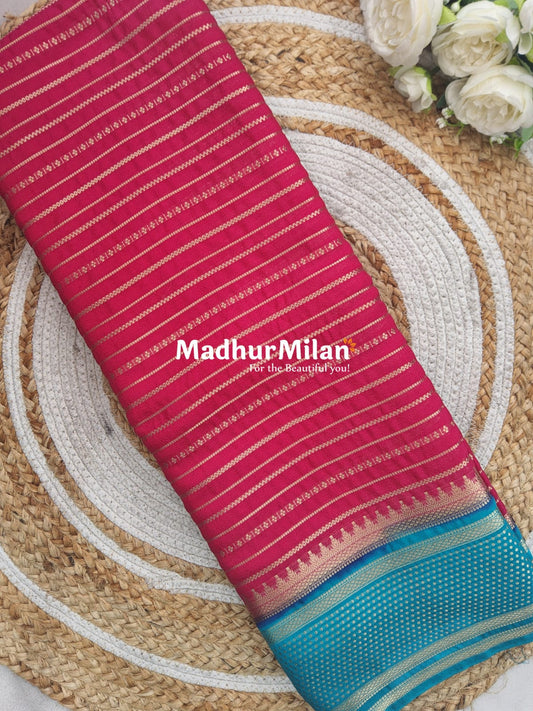 SEMI MYSORE CREPE SAREE PINK