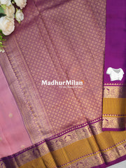 KANCHI BUTTA BENTEX BORDER SAREE ROSE PINK PURPLE