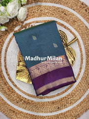 KORVAI CHECKS BUTTA BENTEX BORDER SAREE DARK RAMA WINE
