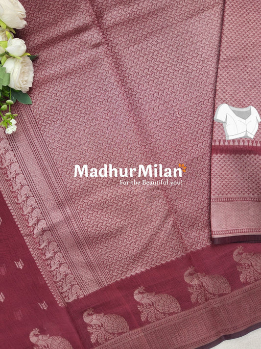 KOVAI SILK COTTON SAREE ONION PINK