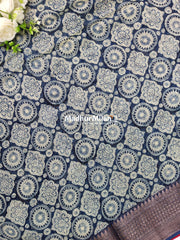 BLUE LOOM CHANDERI SAREE BLUE