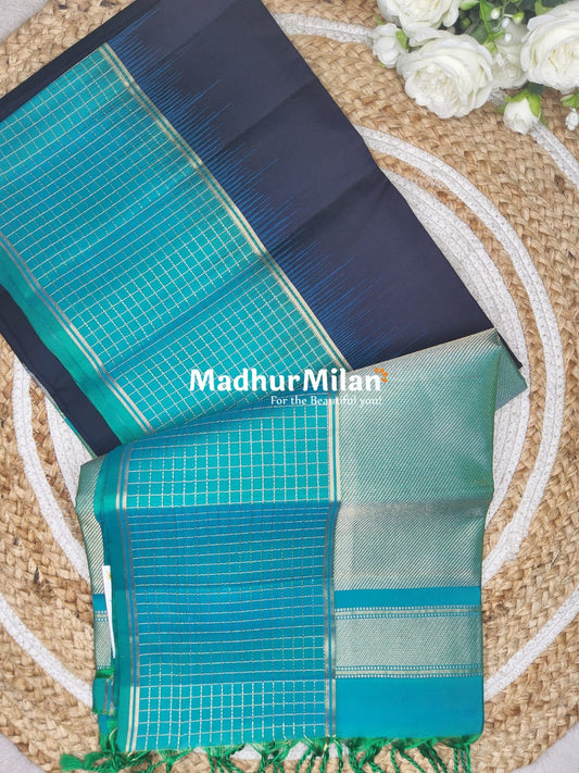 UPPADA SOFT SILK SAREE NAVY BLUE RAMA