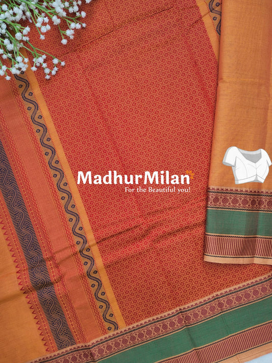 CHETTINAD COTTON SAREE GOLDEN