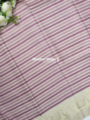 SEMI TUSSER EMBROIDERY BORDER SAREE LAVENDER