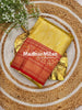 INDRA TISSUE SILK SAREE GOLDEN YELLOW RED