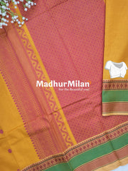 CHETTINAD COTTON SAREE DUSTY YELLOW