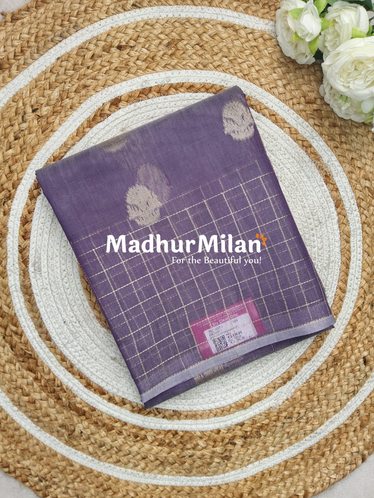 KOVAI SILK COTTON SAREE DUSTY PURPLE