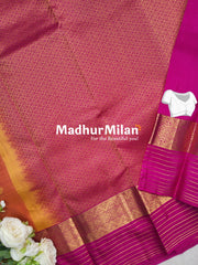 KORVAI BUTTA BORDER LINES BORDER SAREE GOLDEN PINK