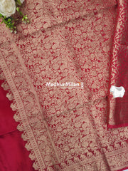 BANARASI RUSSIAN CREPE SAREE PINK