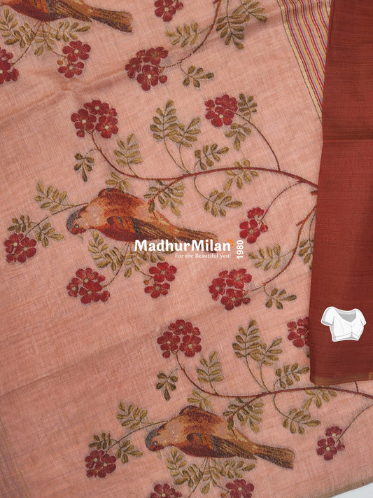 SPARROW KOVAI COTTON SAREE PEACH