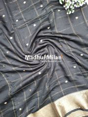 DISPUR SILK SAREE BLACK