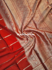 MYSHA BANARASI CREPE SILK SAREE RED