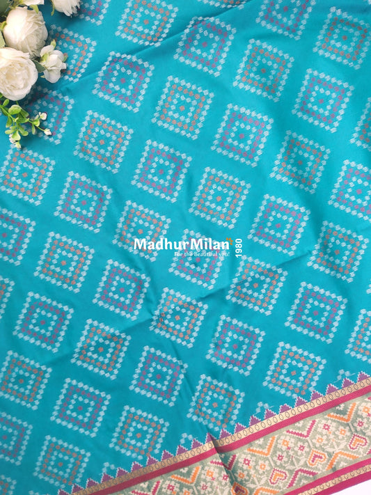PATOLA SOFT SILK SAREE RAMA
