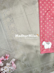 BANARASI SEMI GEORGETTE SAREE DUSTY GREY