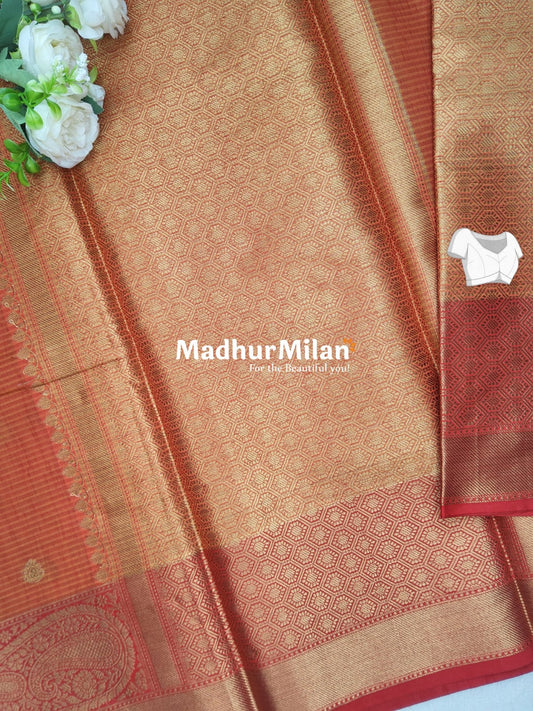 BANARASI KORA SILK SAREE GOLD