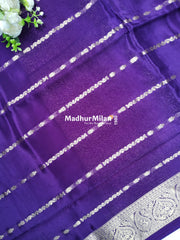 BANARASI RUSSIAN CREPE SAREE PURPLE