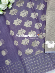 KOVAI SILK COTTON SAREE DUSTY PURPLE