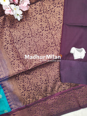 KOVAI SILK COTTON SAREE RAMA WINE BORDER