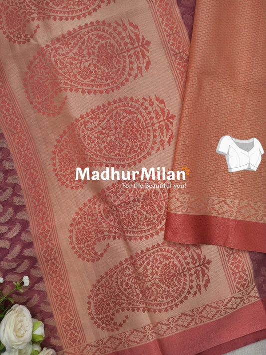 SWISS COTTON SAREE GAJARI