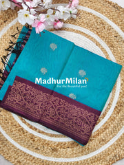KOVAI SILK COTTON SAREE RAMA WINE BORDER