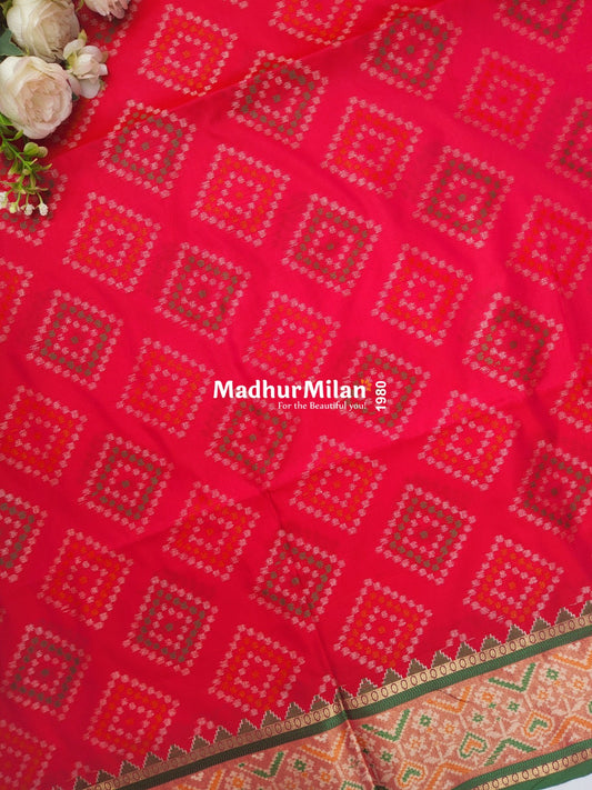 PATOLA SOFT SILK SAREE PINK