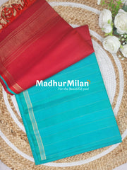 UPPADA SOFT SILK SAREE AQUA PEACH