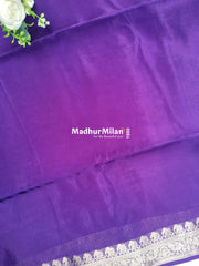BANARASI RUSSIAN CREPE SAREE PURPLE