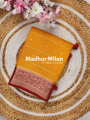 DISPUR SILK SAREE G0LDEN YELLOW RED